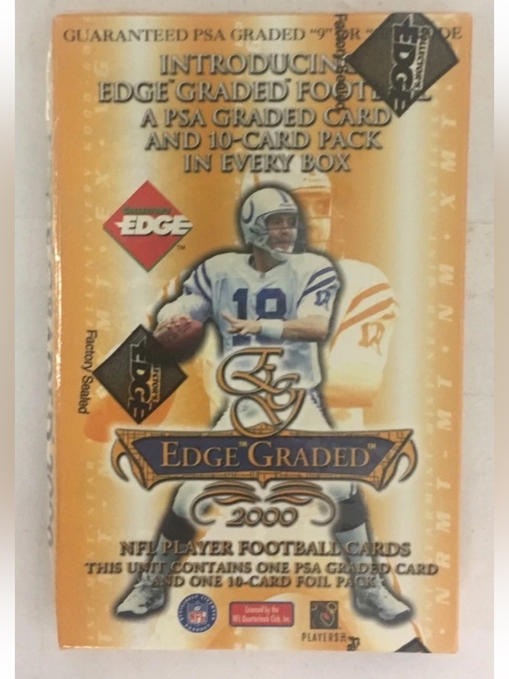 2000 Edge Graded Single Pack Box 1 PSA Factory Sealed NFL Football Card Pack